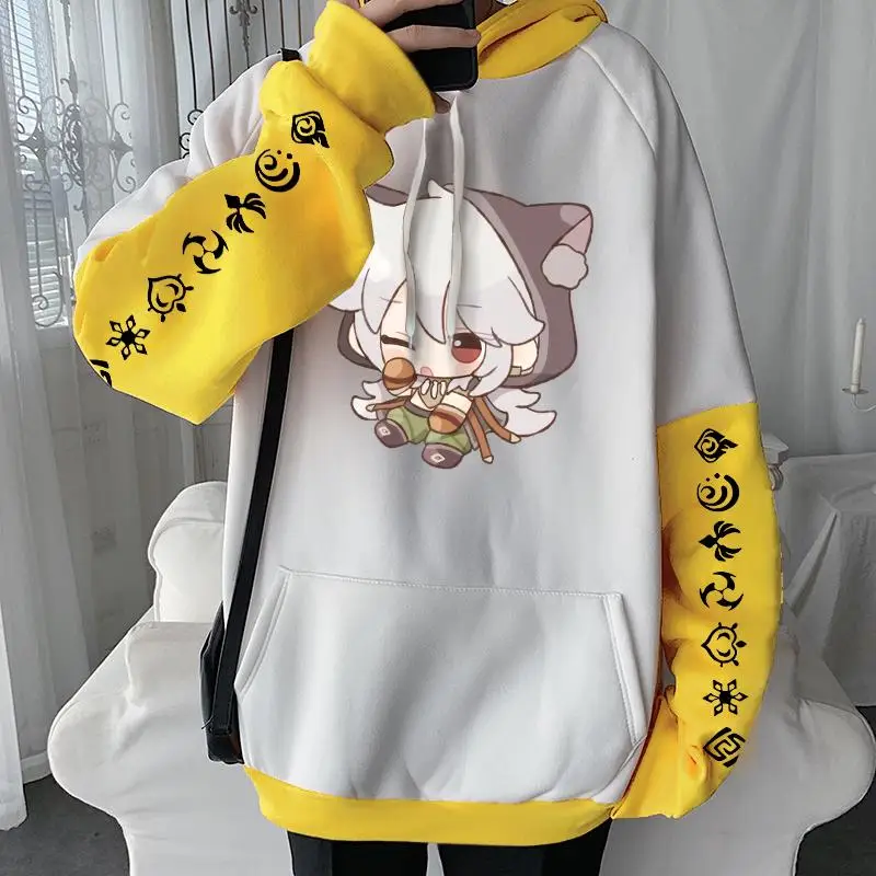 Genshin Impact Hoodie Razor Printed Men Women Hoodies Streetwear Men Women Harajuku Fashion Patchwork Sweatshirts