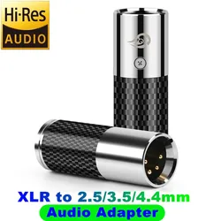 XLR to 3.5mm Decode Adapter XLR 4Pin Male Plug To 2.5/3.5/4.4mm Female Jack Conversion Headphone XLR Microphone Audio Plugs DIY
