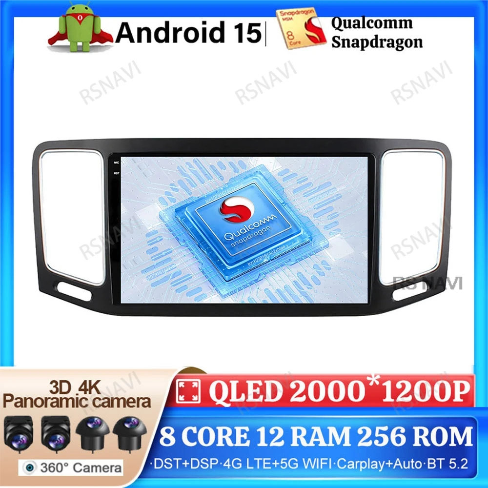 

Android 15 Car Radio For Volkswagen VW Sharan SEAT Alhambra 7N 2010-2022 Head Unit 4G LTE Autoradio Stereo Navigation DVD GPS BT