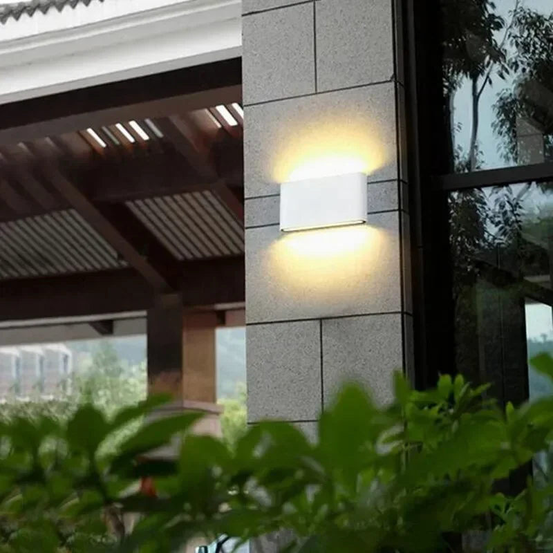 

6W 12W LED Wall Lamp Outdoor Waterproof Aluminum Lighting for Garden Indoor Bedroom Living Room Stairs AC86-265V