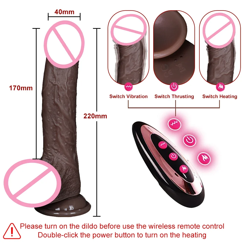 APPรีโมทคอนโทรลTelescopicหมุนสมจริงDildo Vibratorเพศผู้ใหญ่ของเล่นสําหรับหญิงใหญ่อวัยวะเพศชายช่องคลอดหญิงMasturbator