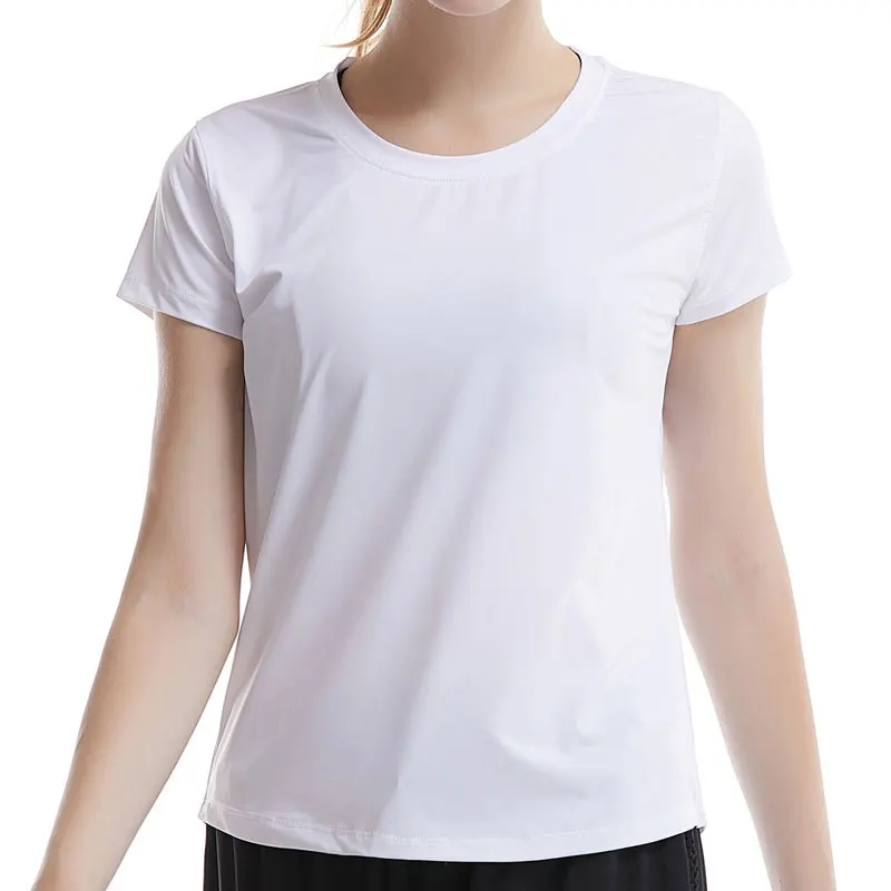 

Fitness Short-sleeved Women's Shirts Loose Stretch Quick Dry T-shirt Sports Shirt Mesh Gym Workout Yoga Clothes Plus Size