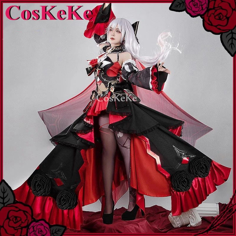 

【Customized】CosKeKe Theresa Apocalypse Cosplay Honkai Impact 3 Costume Sweet Formal Dress Halloween Party Role Play Clothing New