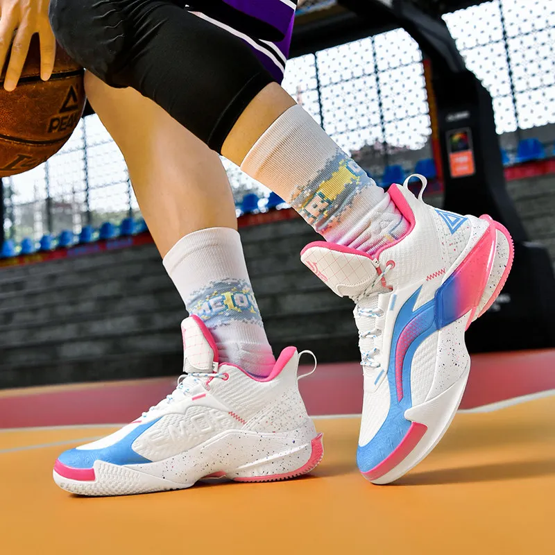 Sepatu basket pria wanita, sepatu basket kualitas tinggi, sepatu latihan, sepatu pria wanita, nyaman, anti selip, desain mode