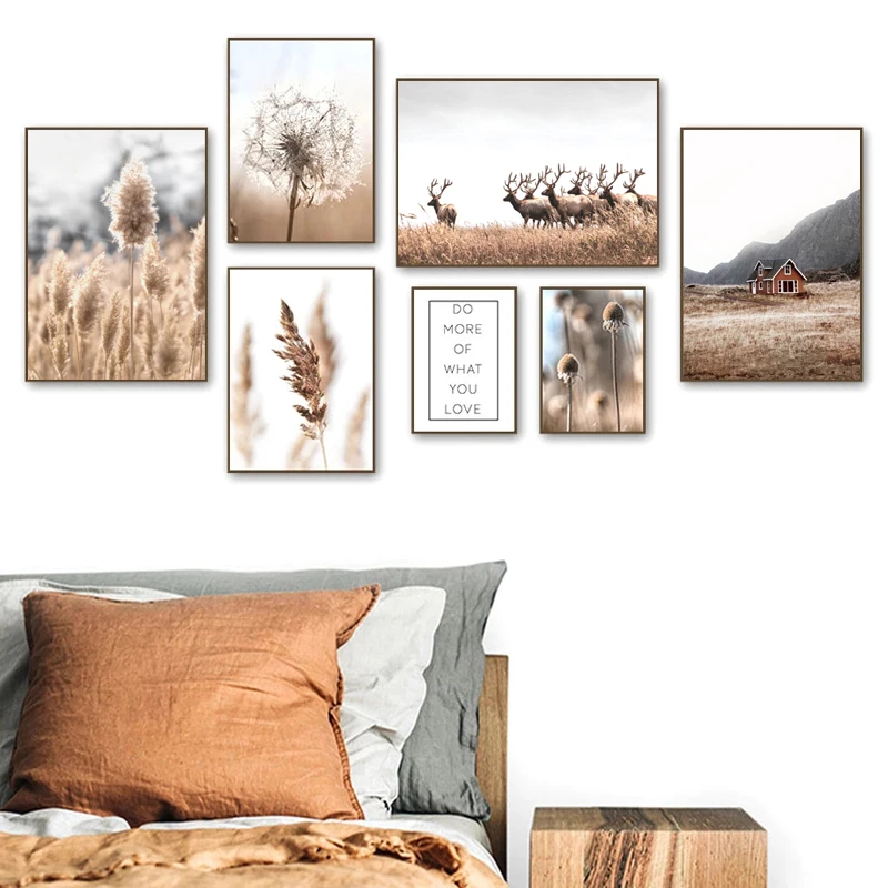 

Natural Scenery Dandelion Antelope Canvas Poster Wall Art, Picture Wall Decoration, Modern Living Room Home Decoration Print