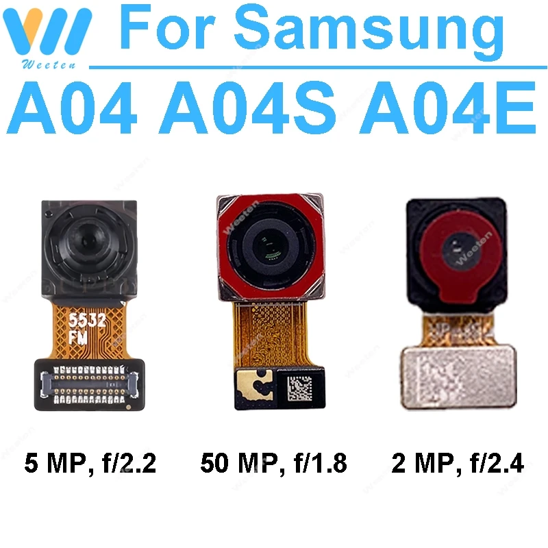 

Модуль передней и задней камеры для Samsung Galaxy A04 A04S A04E SM-A045F SM-A042F SM-A047F задняя камера с гибким кабелем Детали