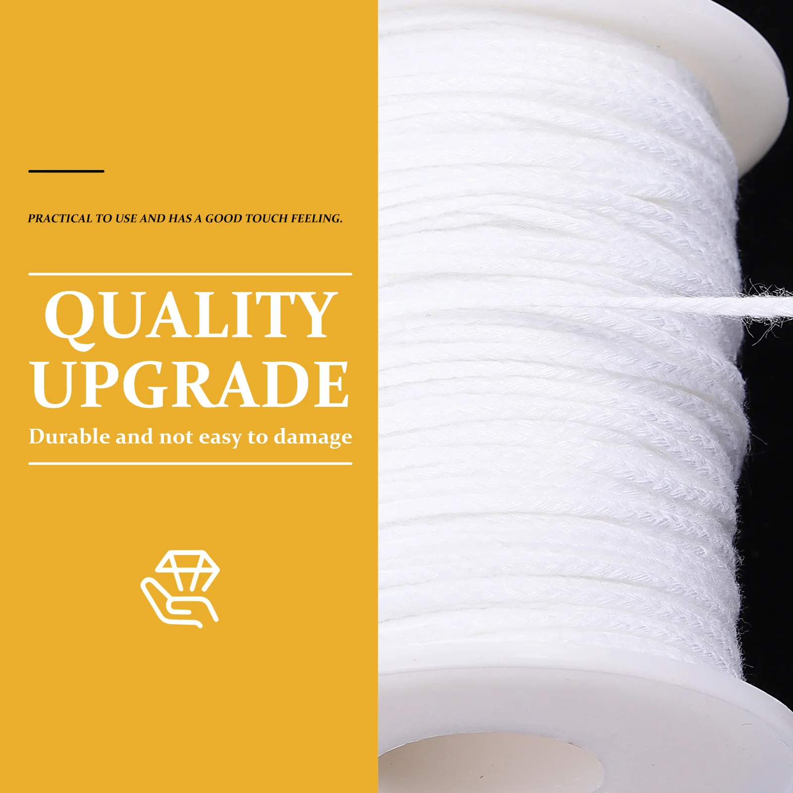 

DIY Wicks Smokeless Cotton Wick Spool Replacement for Oil Lamps Making Twine Rope Braided String Fiberglass