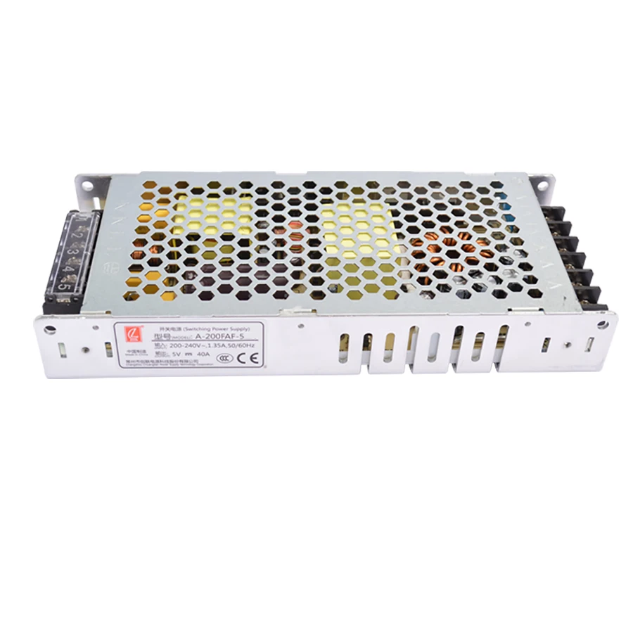 With CE Certificate 220VAC Input 5V 40A 200W Output LED Display Power Supply