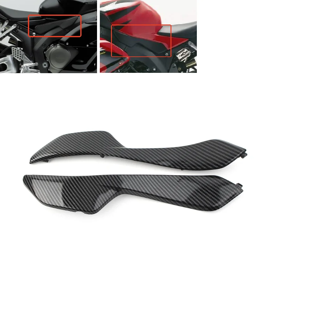 2pcs Gas Tank Side Panels Fairing Carbon Fiber Pattern ABS Cover For Honda CBR1000RR CBR1000 RR 2004 2005 2006 2007