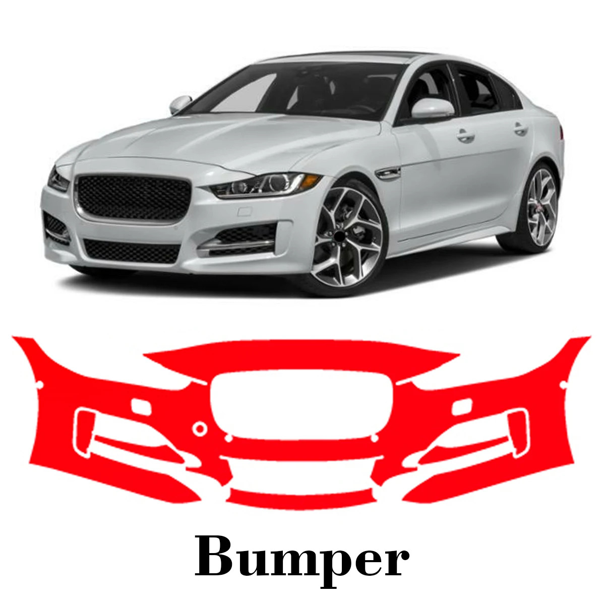 

Car Precut Paint Protection Film Front Bumper Anti-scratch Exterior TPU PPF For Jaguar XE R-Sport 2016-2019