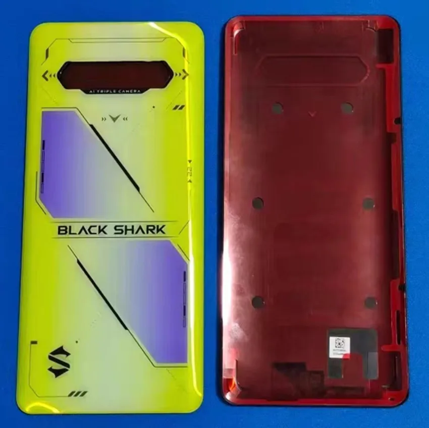 Original Battery Cover for Blackshark 5Rs, Back Glass Panel, Rear Door Case, Back Cover with Sticker Adhesive