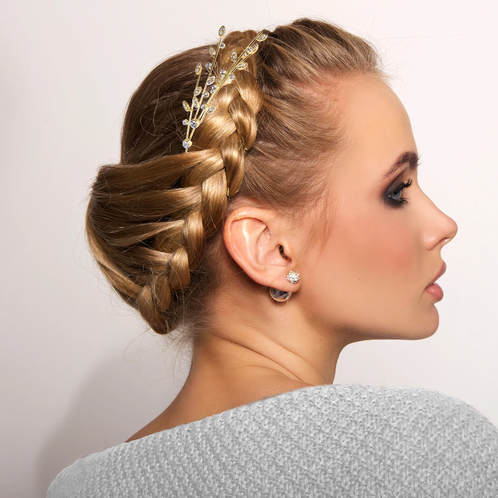 

Sparkling Rhinestone Headdress Alloy Hairband Decorative Head Accessory Elegant Headpiece For Wedding Party Costume Dress Up