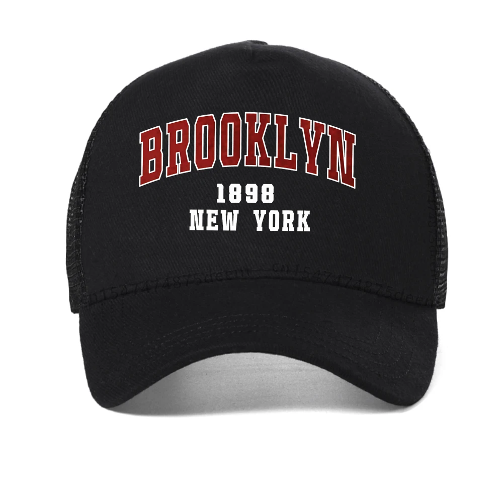 

Brooklyn New York 1898 baseball cap Casual Pattern print sun hats fashion summer mesh Breathable trucker hat Snapback hats
