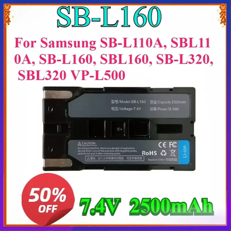 New 2500mAh SB-L160 L110 2200mAh Rechargeable Battery for Samsung SB-L110A, SBL110A, SB-L160, SBL160, SB-L320, SBL320 VP-L500