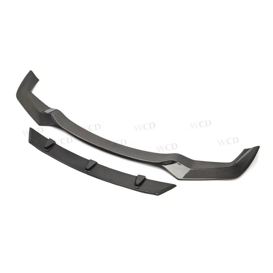 F87 M2C M2 Front Bumper Splitter Lip Spoiler V style Carbon Fiber Front Lip For BMW M2C F87 2019+