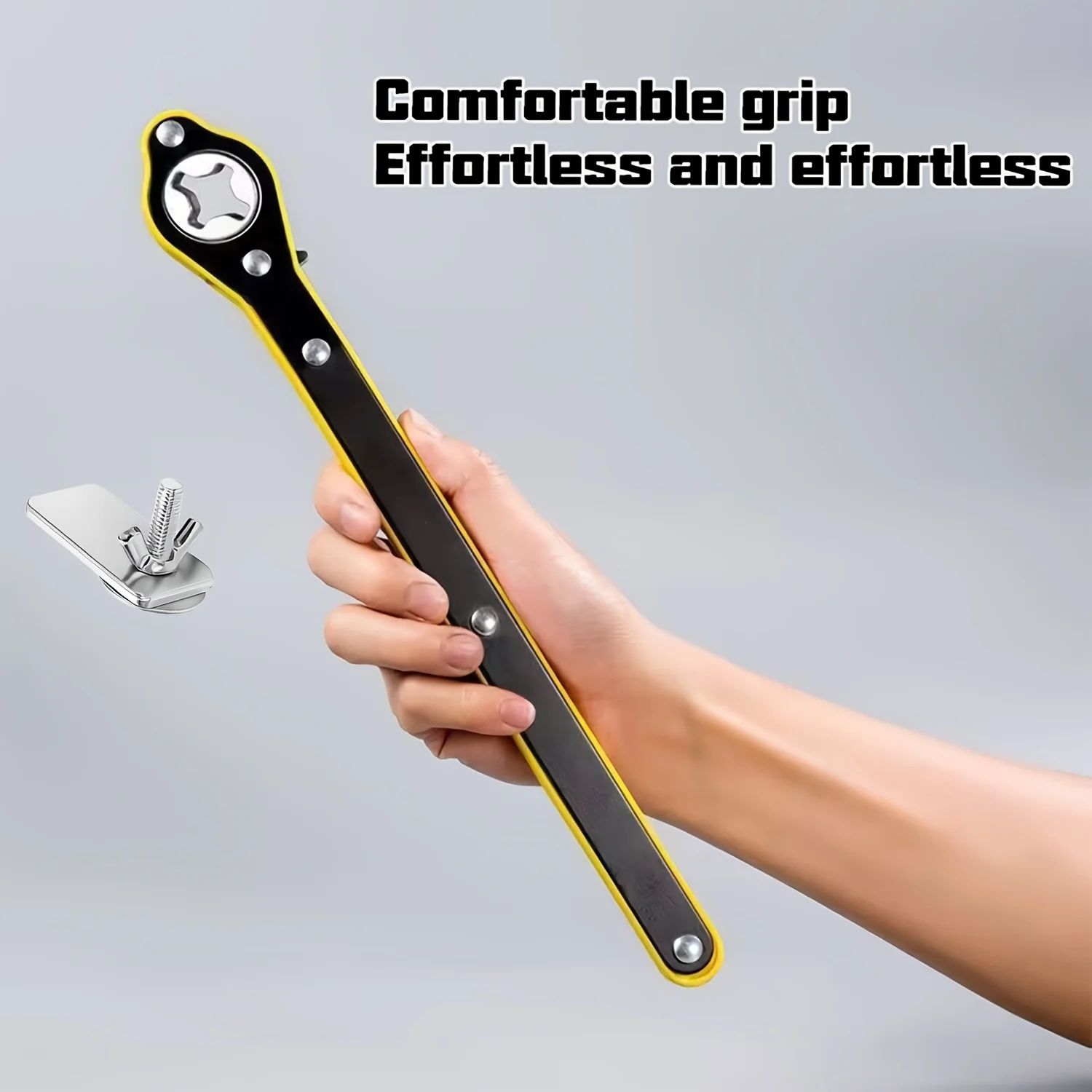 Set of 2 Car Jack Ratchet Wrenches, Extended,Sturdy Metal Crane Wrench Featuring a 360° Knob,Easy to Put Together And Take Apart