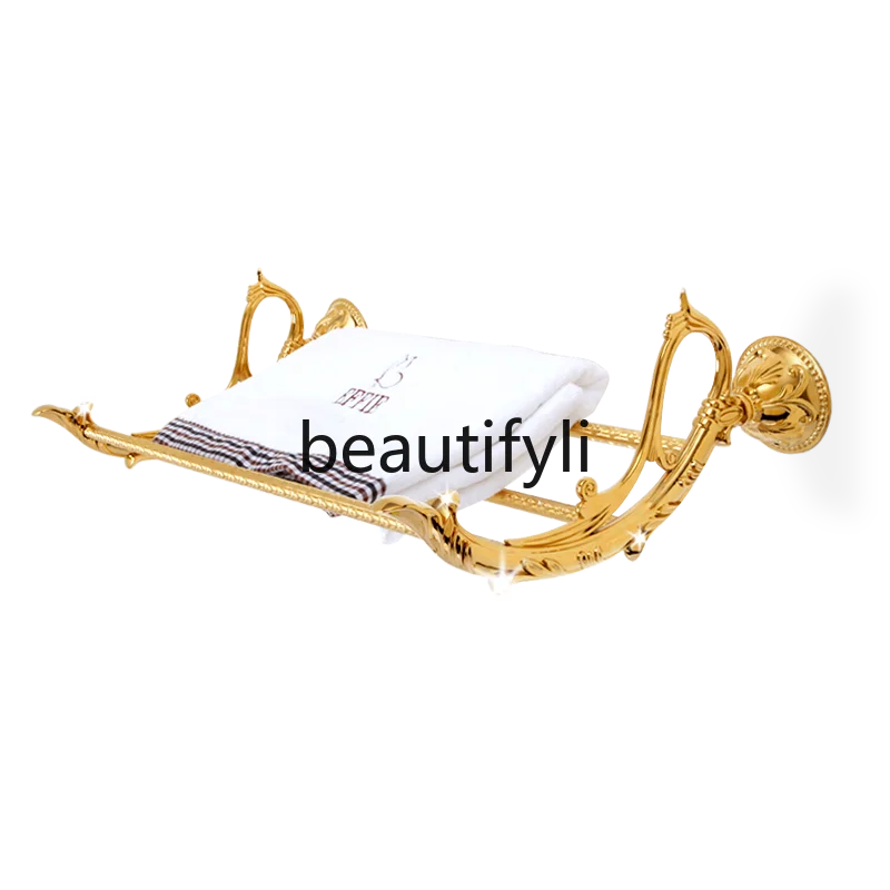 

European towel rack set, bathroom hardware pendant, bathroom engraved retro towel rack