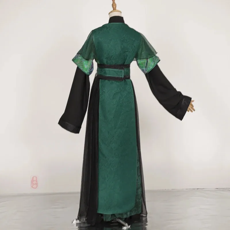 

DY20Dark Green Ancient Costume Strong Costume Xiake Swordman Men's Costume Wang Xiaojing He Xuan Han Fu Halloween Cosplay Costum