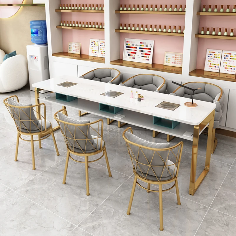 

Light Luxury Nordic Manicure Table Modern Organizer Aesthetic High Quality Manicure Table Easy Clean Design Nageltisch Furniture