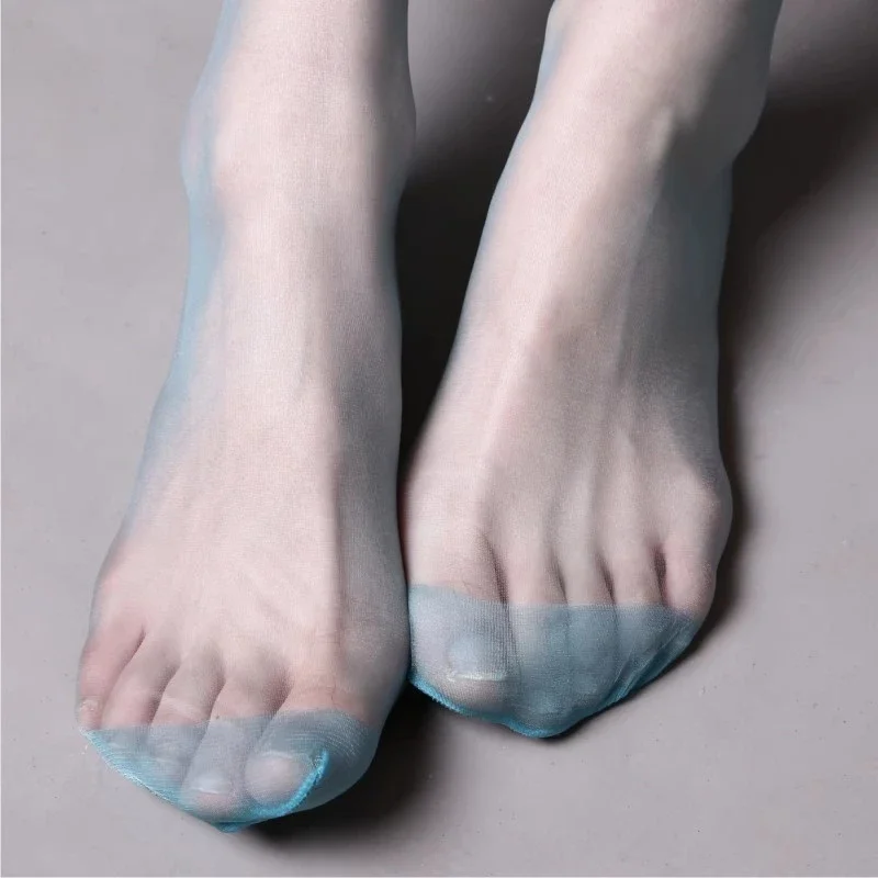 Damen 8 Farben 5D Ultradünne Reine Nylon Nicht-Elastische Lange Strümpfe Transparente Fußförmige Overknee-Strümpfe Sexy Verführung – Detail 9