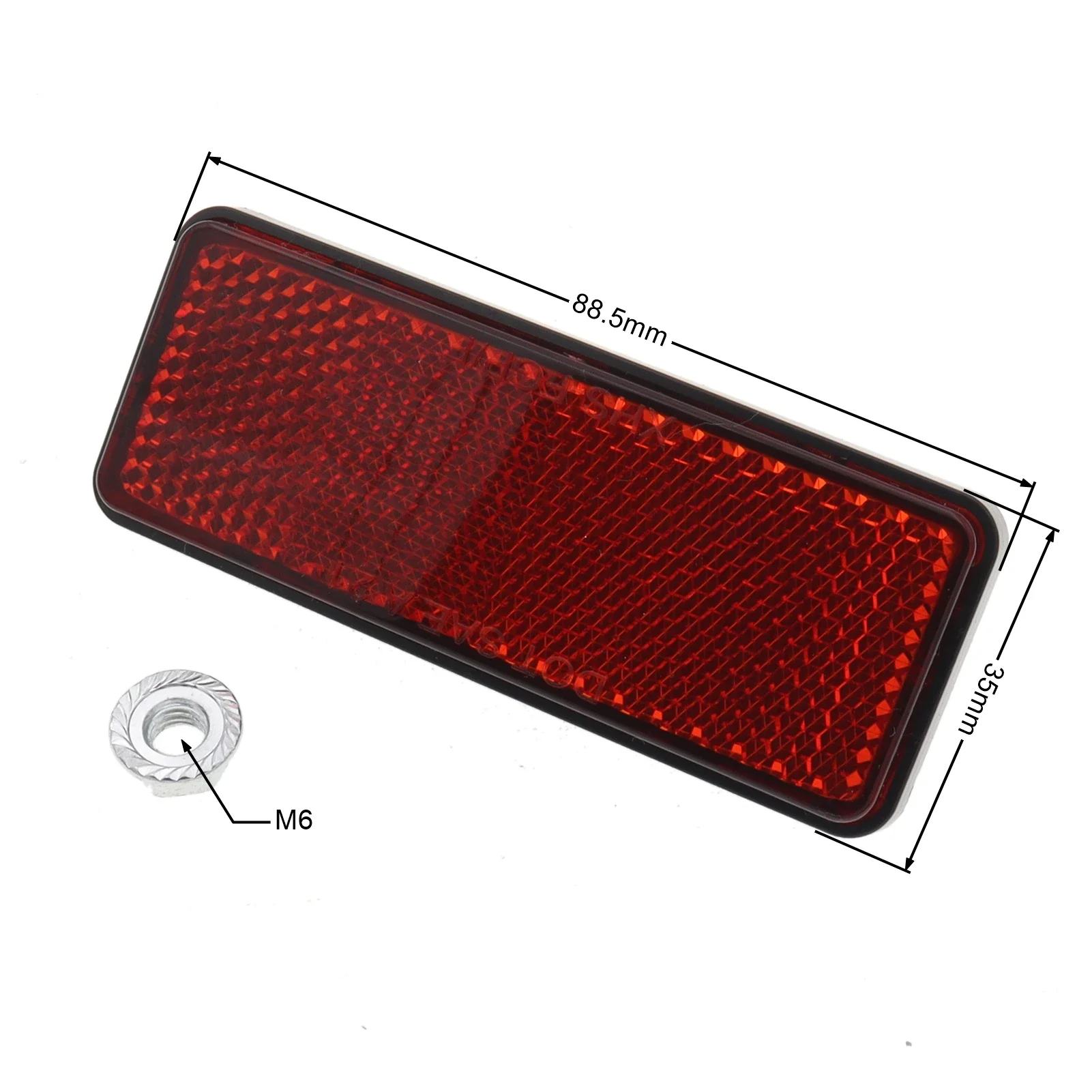 ATV REAR REFLECTOR FOR ATV MOTORCYCLE DIRT BIKE SCOOTER QUAD RED I LT37 Rectangle Reflector