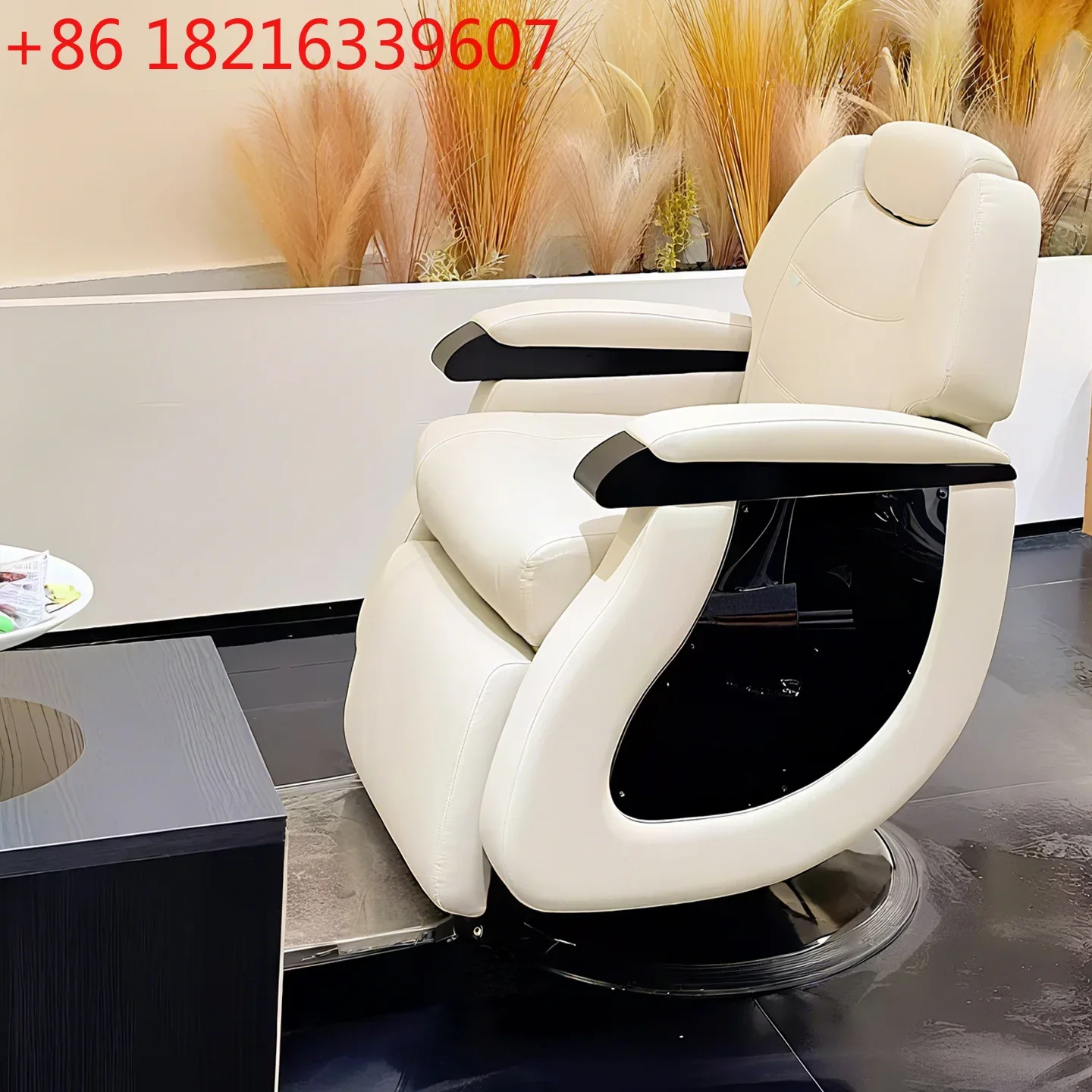 Electric head therapy hall hair care chair barber shop perm and dye chair recline and lift
