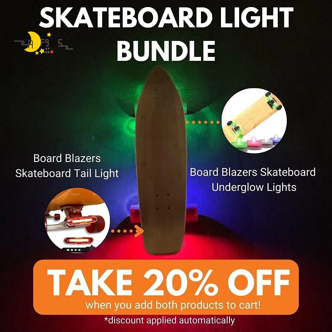 

AF95-LED Skateboard Light Longboard Lights Skateboard Lights Fits On Any Longboards Bikes Scooters Headlights Or Tail Lights