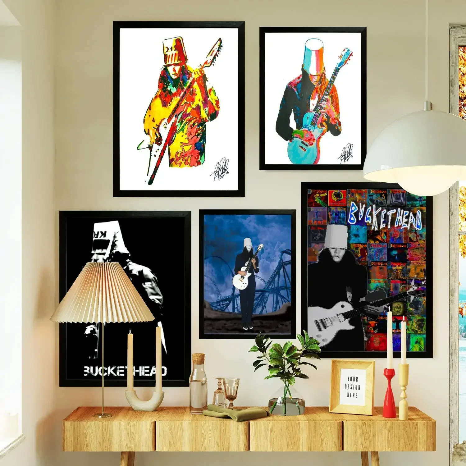 buckethead Poster Prints Wall Art Canvas Painting Poster For Modern Family Living Room Home Decor