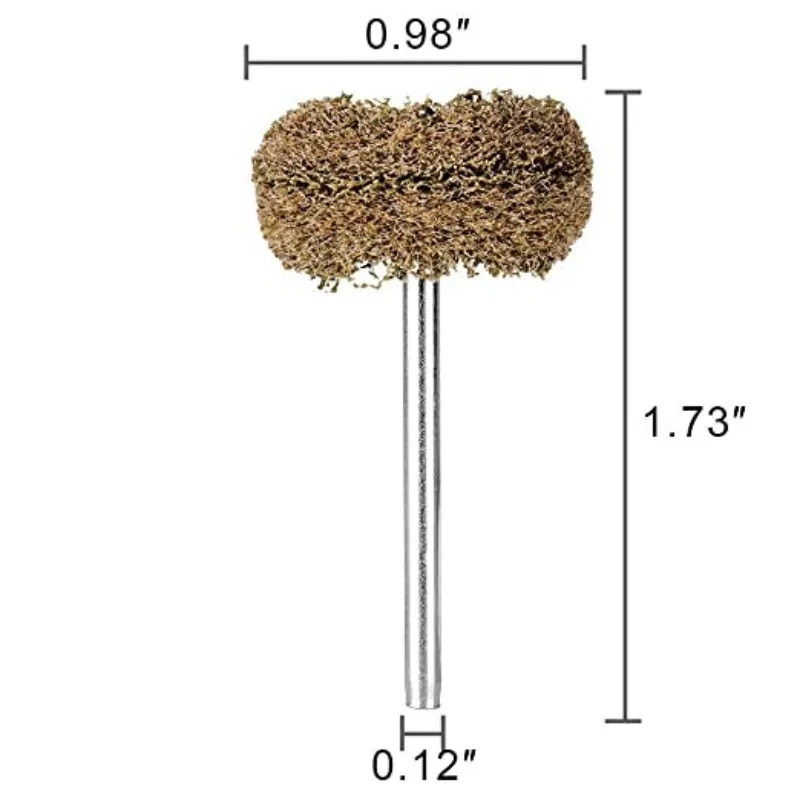 Imagem -04 - Esfregão Escova de Náilon Escova Abrasiva para Dremel Ferramenta Mão Rotativa Mini Broca Fibra Escova Abrasiva 2.35 mm mm Haste 100 50 Peças