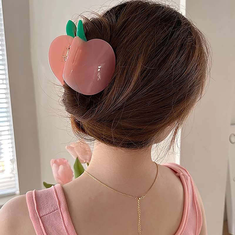 Fruit Hair Clip Acetate Hair Claw Clip For Woman Girls Fresh Geometric Fruit Cherry Grape Limon Hami Melon Grab Clip