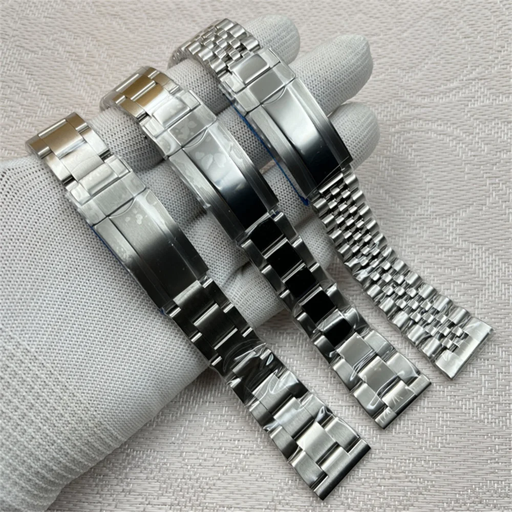 20/22mm Watch Strap Stainless Steel Folding Buckle Watch Band Replacement Bracelet Wristwatch Accessories