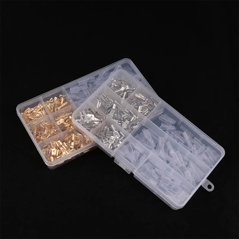 High-Quality Docking Terminal Cable Pair in Gold & Silver, Bare Terminal with Spring Insert Sheath, Male & Female Terminal Box