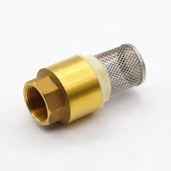 Brass One Way Valve Check Valve Non Return with Strainer Filter 1/2