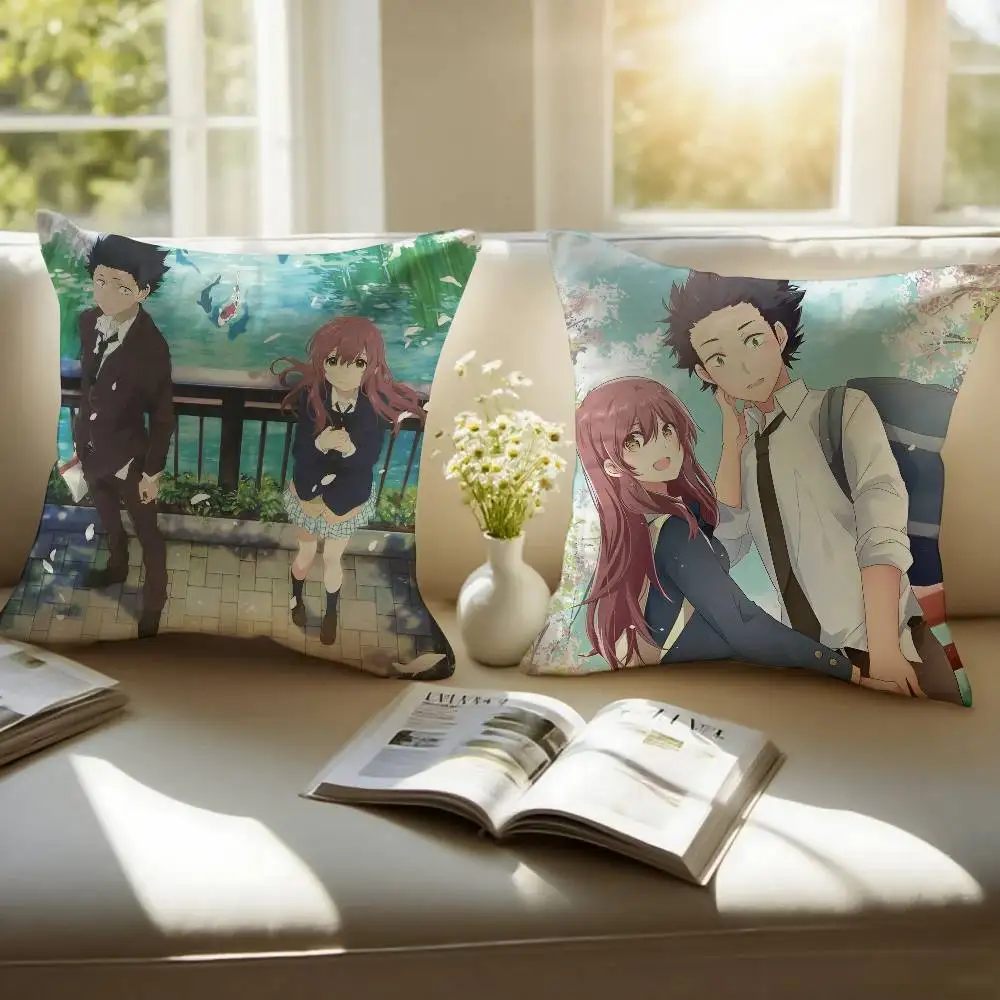 صوت صامت - كيس وسادة Koe no Katachi للأريكة وغرفة المعيشة أغطية وسائد مزخرفة مقاومة للغبار وغير مرئية #5