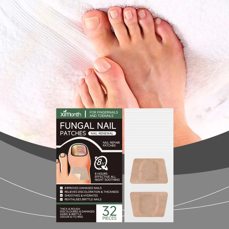 32 pezzi Patch per riparazione unghie Gloss naturale Trattamento paronichia impermeabile Recupera correttore Strumento per pedicure Patch per la cura conveniente