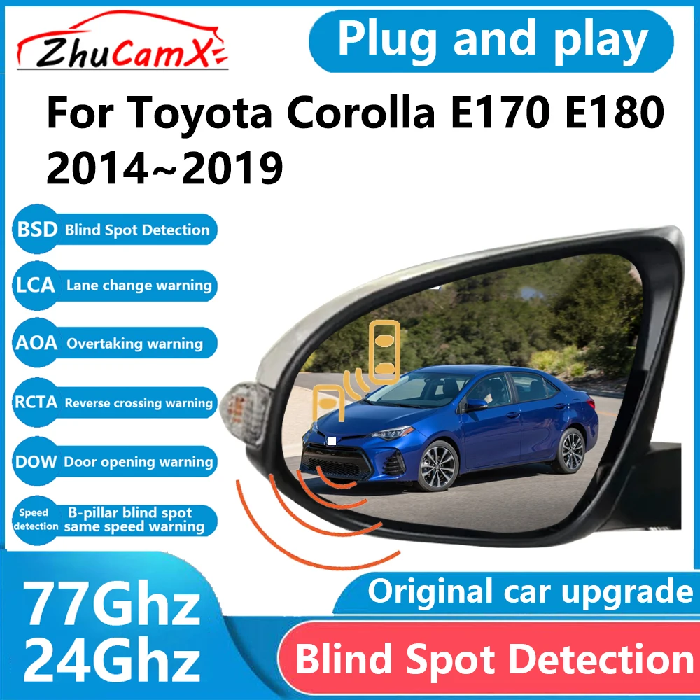 for Toyota Corolla E170 E180 2014~2019 BSD Blind Spot Detection Sensor Radar Driving Warning Assistance System Plug and Play