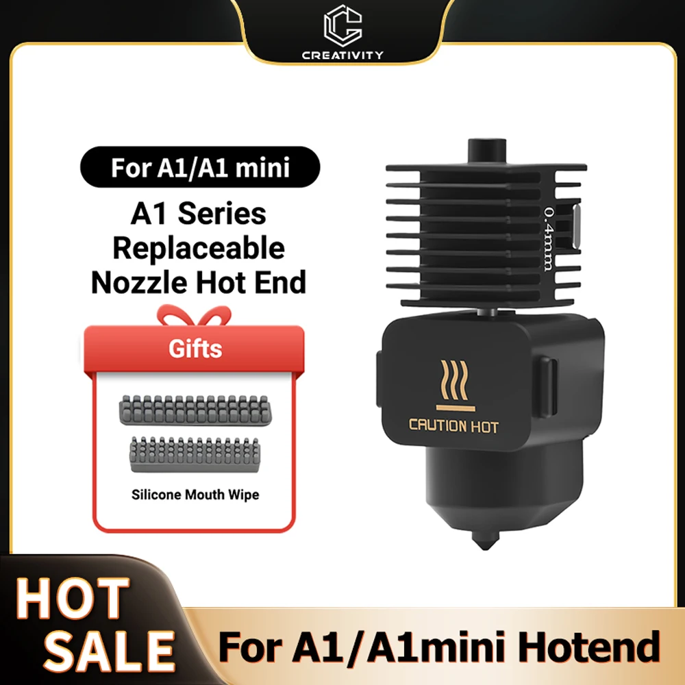 Hotend Kit For Lab A1/A1 Mini Fast Speed Hot End Assembly 0.2/0.4/0.6/0.8mm Hardened Steel Nozzle 3D Printer Part