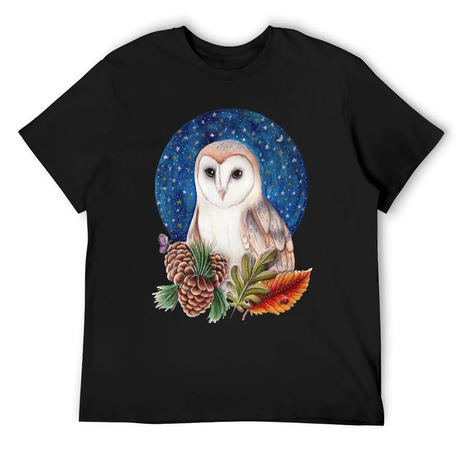 

Beautiful Barn Owl T-Shirt animal prinfor boys cute tops blue archive outfits for men