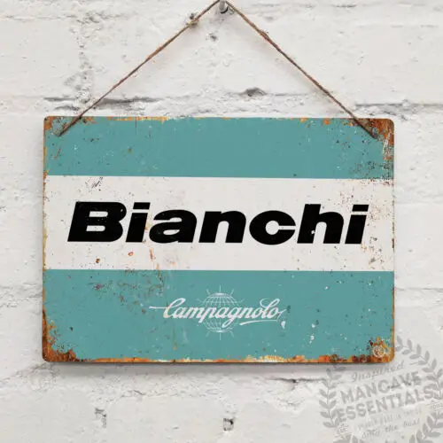 BIANCHI LOGO Camagnolo Replica Vintage Metal Wall Sign Retro Bike Gift Cyclist