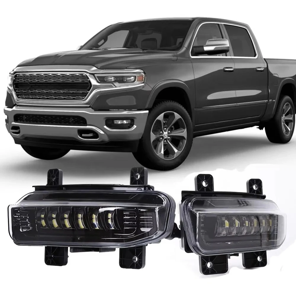 For Dodge Ram 1500 2500 3500 2019-2022 Led Fog Light Assemly High Brightness Front Fog Lamp Modification Accessories