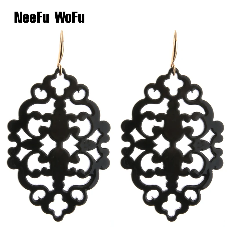 Новые висячие серьги NeeFu WoFu из смолы, ажурные очаровательные большие уши для женщин, большая Пасхальная серьга Oorbellen, ювелирные изделия, оптовая продажа, мода Ms