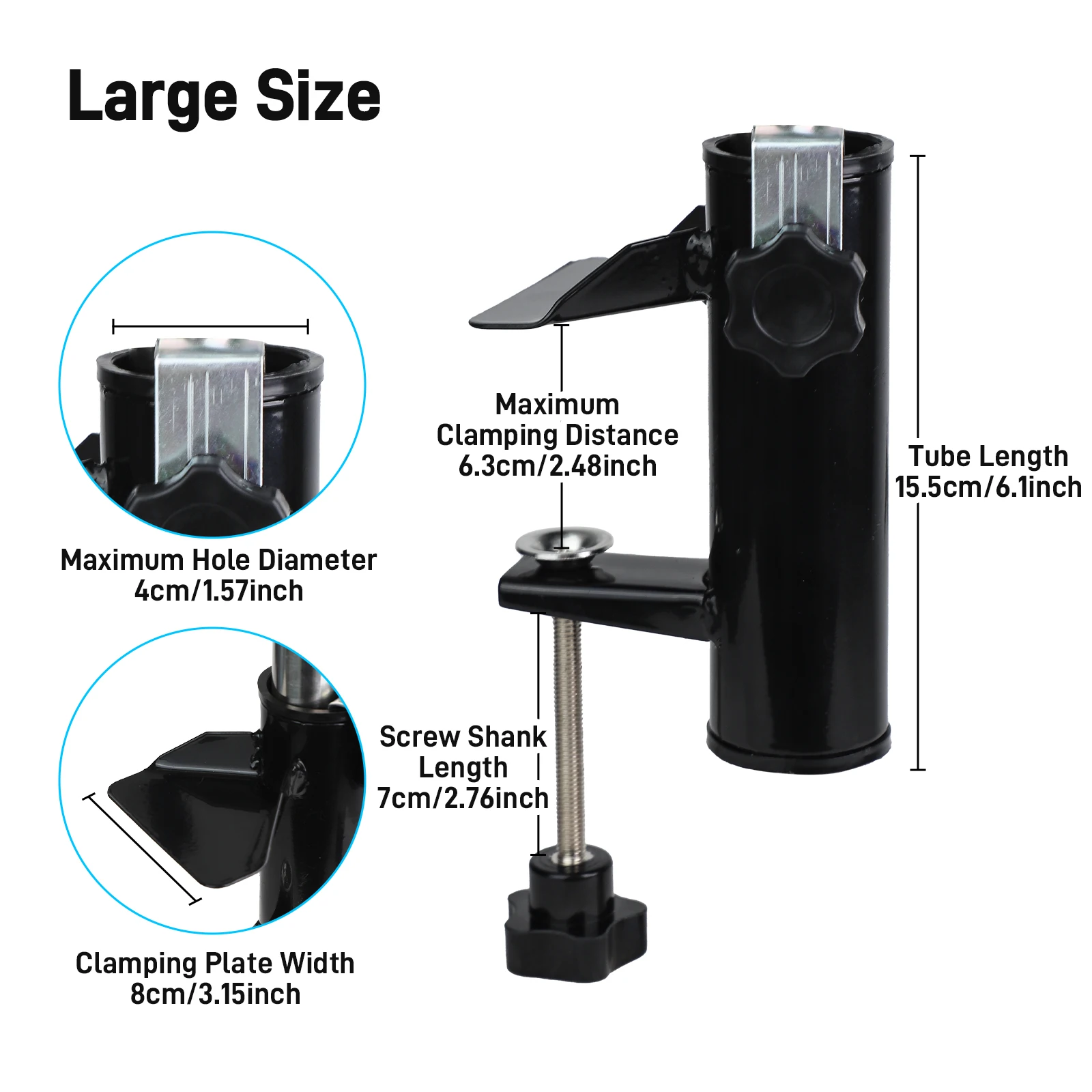 قطعة واحدة من حامل المظلة، مع تركيبات قابلة للتعديل، حامل مظلة خارجي، مناسب للباحات والطوابق والخارجية