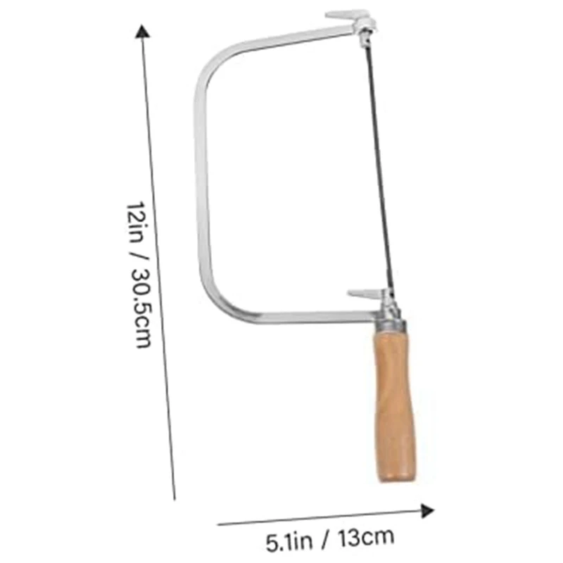 1 set di utensili manuali per sega per incisione, mini sega a mano, taglierina per tratteggio per la lavorazione del legno, manico in legno, sega manuale durevole