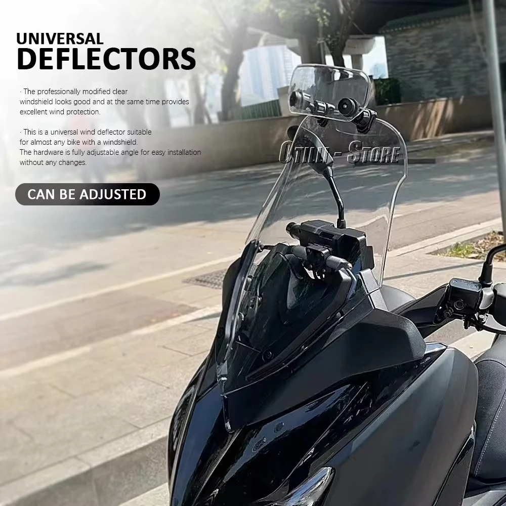 Motorcycle Modification accessories Universal Windshield Extension Adjustable Spoiler Windscreen Deflector