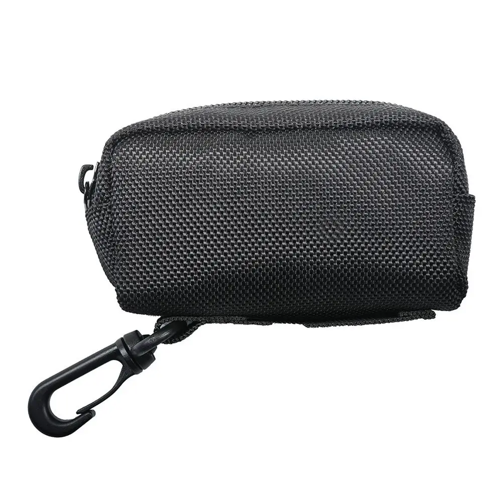Golf Tee Holder Golf Ball Pouch Oxford Cloth Storage Pocket Golf Small Waist Bag With Clip Black Golf Ball Holder