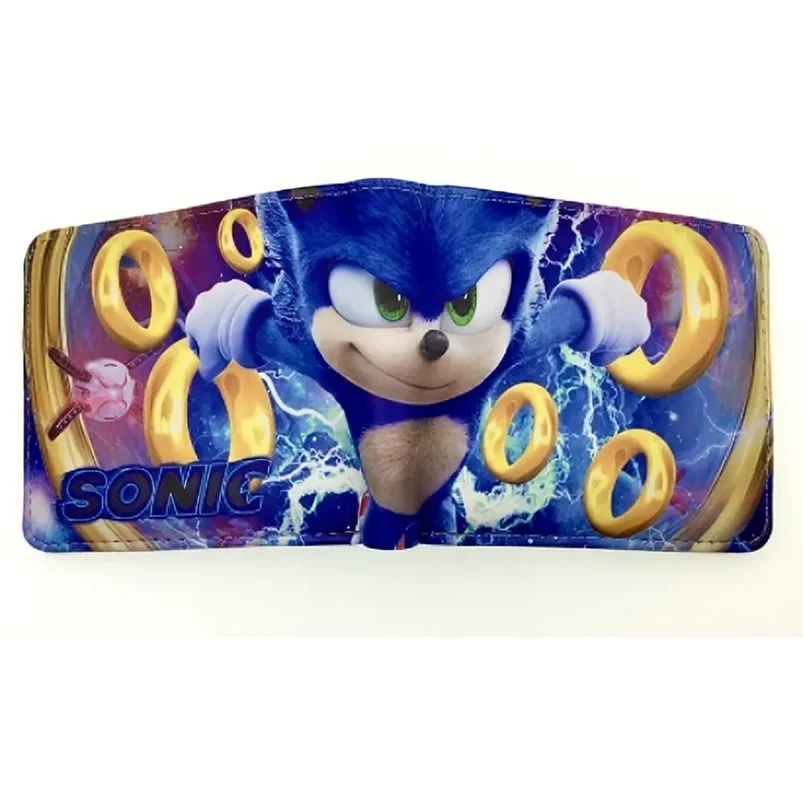 قادم جديد! مجموعة المحفظة سونيك متعددة التصاميم الفريدة من نوعها أنيمي القنفذ المحفظة الساخن الاطفال مروحة الإكسسوارات الهدايا #3