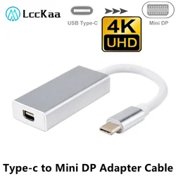 Adapter 4K Type-C do Mini DP Kabel USB C do Mini DisplayPort Konwerter do laptopa z odlewanym ekranem do laptopa Macbook Air Pro USB-C