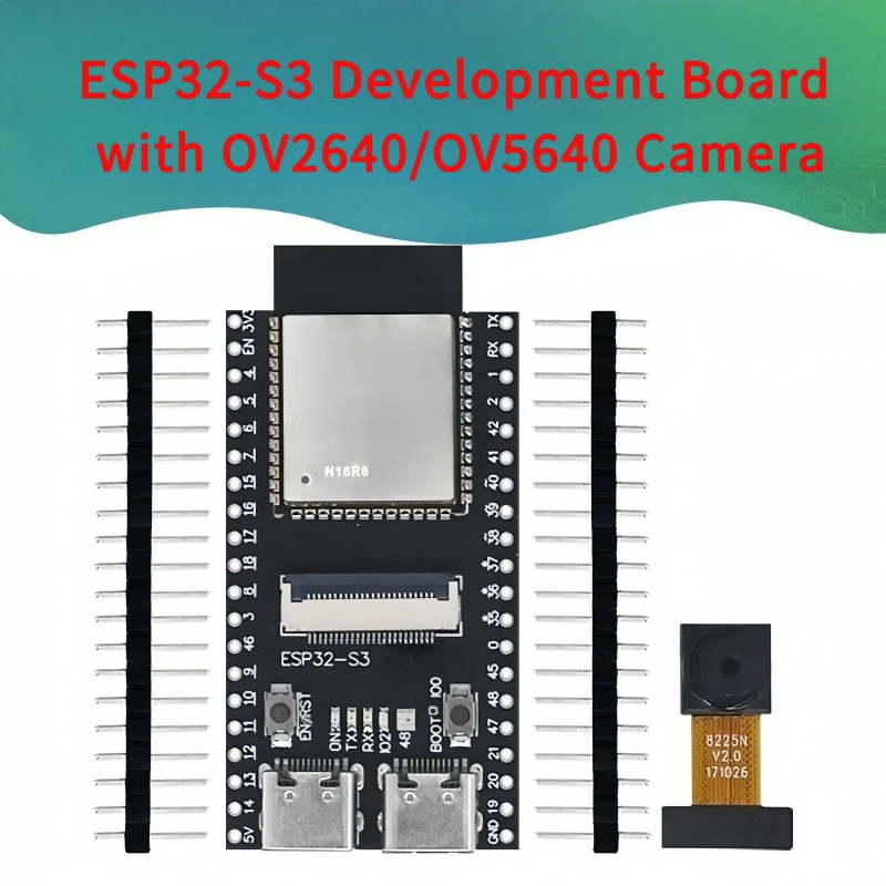 ESP32-S3-CAM Development Board WiFi Bluetooth Core Board OV2640 Camera ESP32-S3-N16R8 Module 16MB Flash 8MB PSRAM