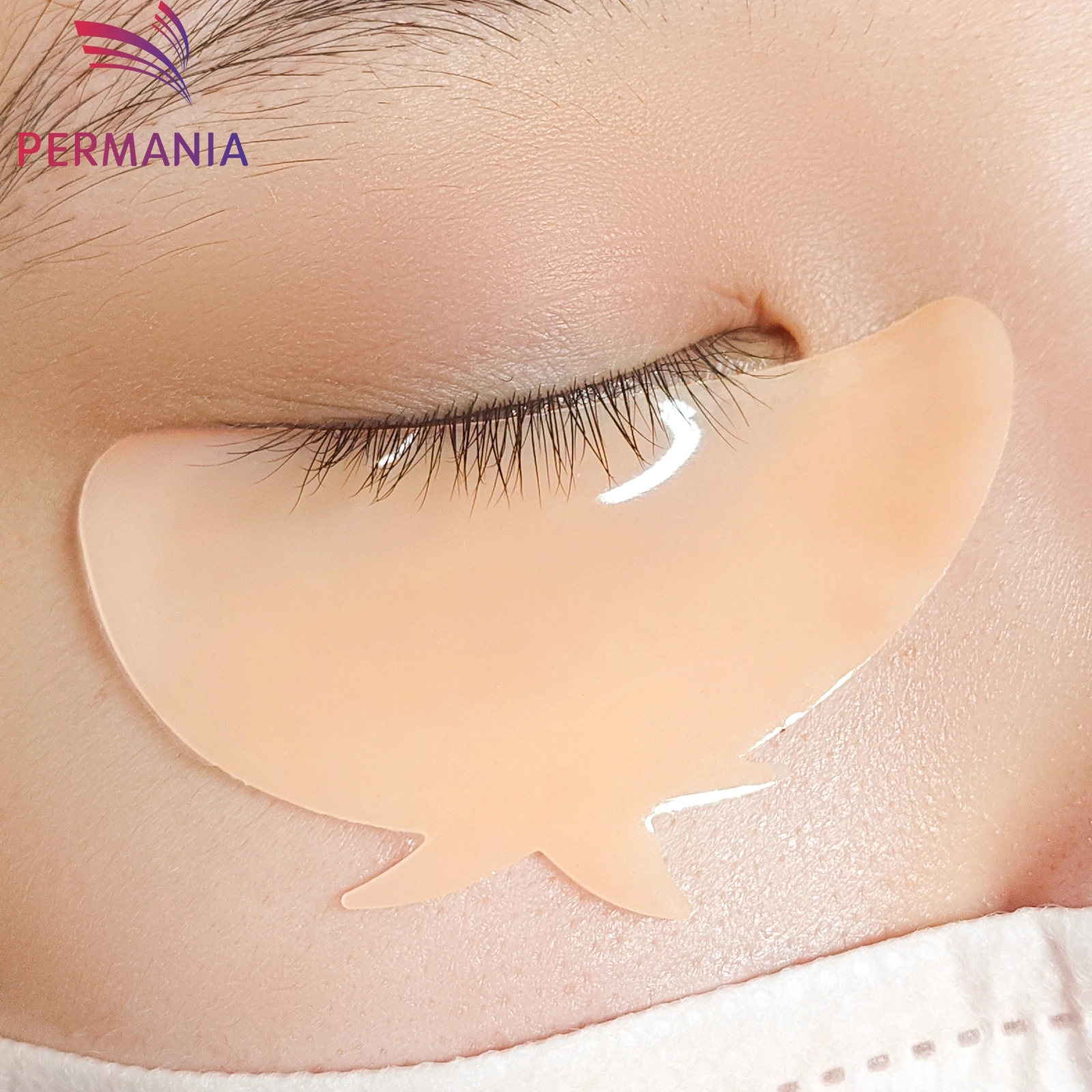 Permania 1 Par de Protetores Planos para Lifting de Cílios, Almofadas de Silicone Coreano Ultrafinas e Macias, Exclusivas para o Passo de Permanente Nº 1 e Adesivo para Olhos de Artista de Cílios