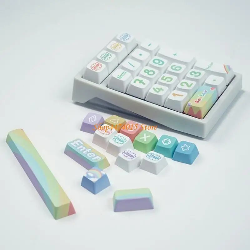 K1AA MDA dyesublimation pbt keycap لمفاتيح cherrymx مفاتيح مفاتيح ميكانيكية قوس قزح